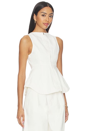 ALIGNE Chlo Denim Top in Cream