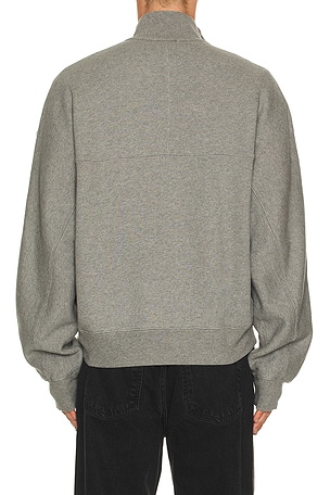 AGOLDE Idris Quarter Zip Sweater in Grey