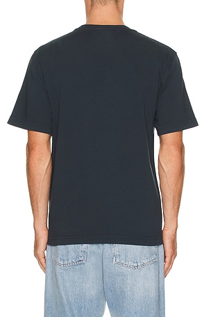 AGOLDE Asha Mock Neck Tee in Blue. Size XL/1X. Also