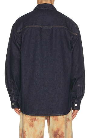 AGOLDE Atticus Shirt in Blue. Size XL/1X. Also