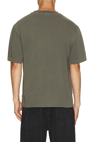 AGOLDE Asha Mock Neck Tee in Grey