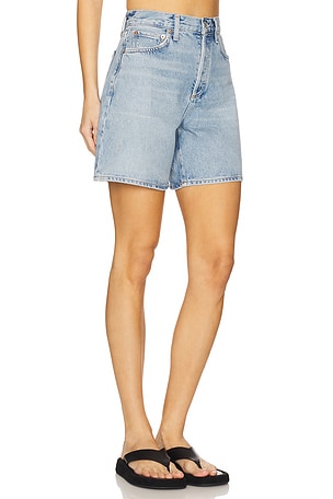 AGOLDE Dame High Rise Baggy Short in Blue