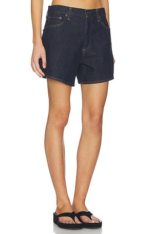 AGOLDE Leith Oversized Shorts in Navy. Size 34. Also