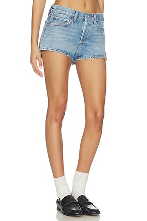 AGOLDE Low Rise Parker Shorts in Blue