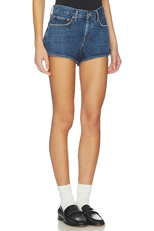 AGOLDE Low Rise Parker Shorts in Blue