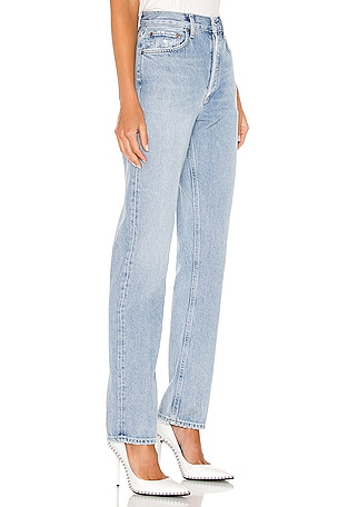 AGOLDE Lana Straight in Denim-Light