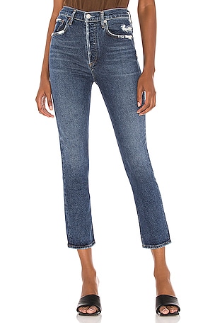 AGOLDE Riley High Rise Straight Crop in Pastime | REVOLVE