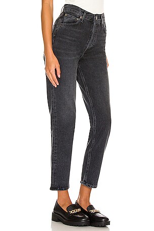 AGOLDE Fen High Rise Relaxed Taper in Black
