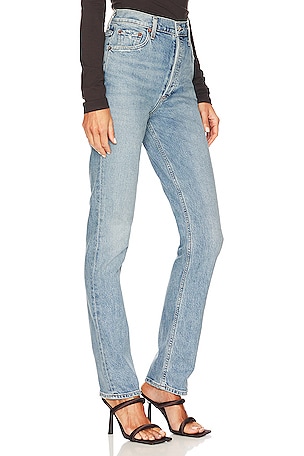 AGOLDE Freya High Rise Slim Jeans in Blue
