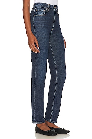 AGOLDE High Rise Stovepipe Jeans in Denim-Dark