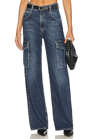 Free People Drapey A Line Pull On Jean in Blue