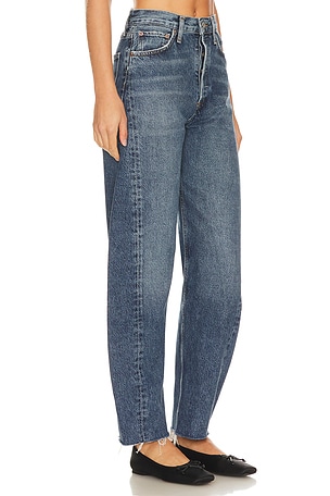 AGOLDE Luna Pieced Wide Leg Jeans in Denim-Medium