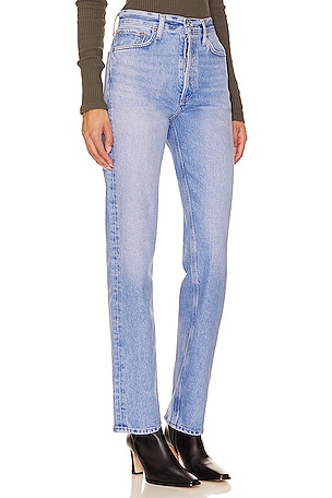 AGOLDE 90's Pinch Waist Straight Jeans in Denim-Light