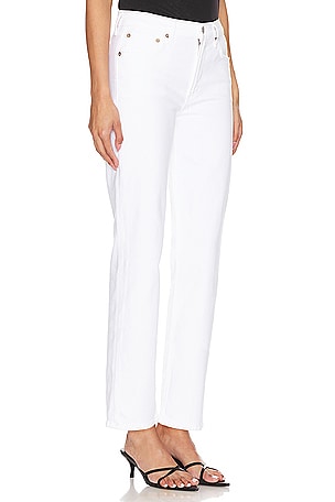 AGOLDE Kye Mid Rise Straight Crop in White