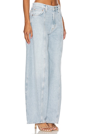 AGOLDE Kristen Wide Leg Jeans in Denim-Light