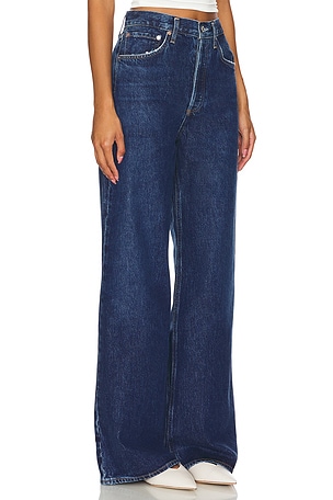 AOrE JAMBES LARGES TAILLE HAUTE DAME en Denim Foncé