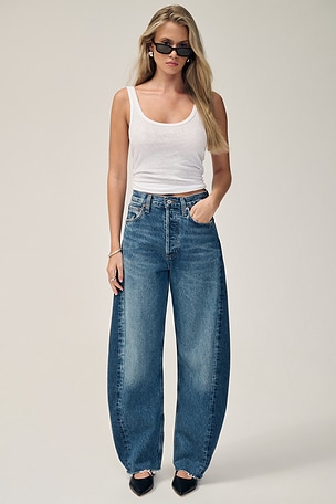 Luna Pieced High Rise Curved Taper Jeans AGOLDE