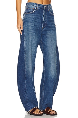 AGOLDE Luna Pieced High Rise Curved Taper Jeans in Denim-Medium