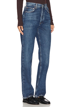 AGOLDE 90s Pinch Waist High Rise Straight Jeans in Blue