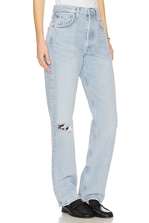 AGOLDE Kelly High Rise Straight Jeans in Blue