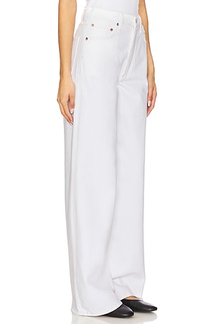 AGOLDE Dame High Rise Wide Leg in White