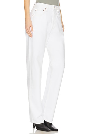 AGOLDE Kelly High Rise Straight Jeans in Ivory