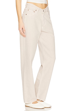 AGOLDE V-waist Baggy in Cream
