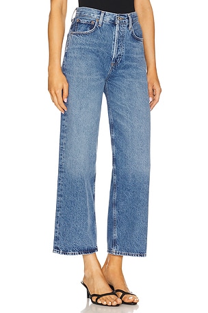 AGOLDE Ren High Rise Wide Leg Jeans in Blue