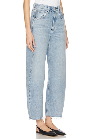 AGOLDE Low Curve Fray Jeans in Blue