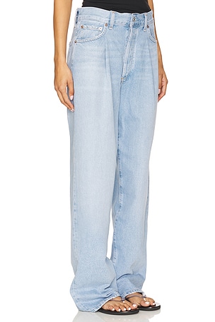 AGOLDE Franka Pleat Baggy Jeans in Blue