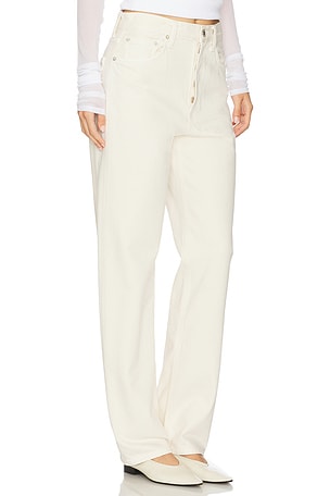 AGOLDE Henson Baggy Taper Jeans in Cream