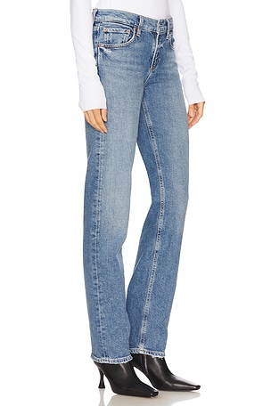 AGOLDE Low Rise Slim Jeans in Blue