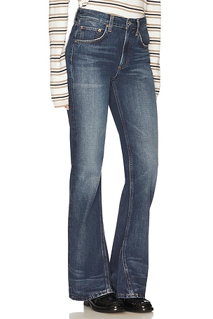 AGOLDE Mid Rise Kick Boot Jeans in Blue