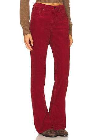 AGOLDE Mid Rise Kick Boot Jeans in Red