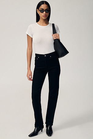90s Pinch Waist Long High Rise Straight Jeans AGOLDE