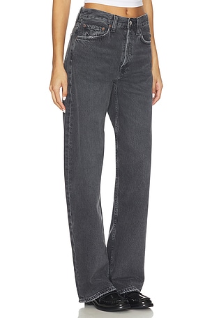 AGOLDE Arc Loose Wide Jeans in Charcoal