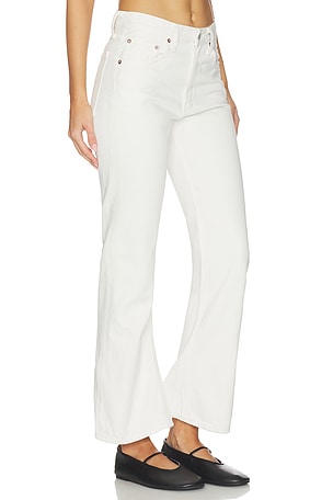 AGOLDE Kick It Boot Ankle Jeans in White. Size 27. Also