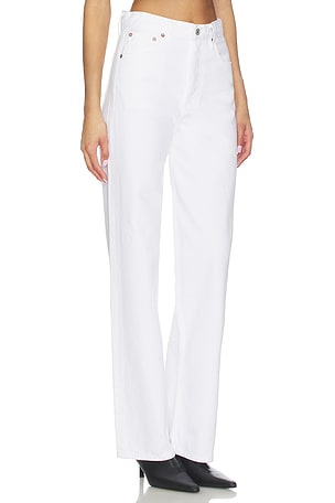 AGOLDE Ren High Rise Wide Leg Jeans in White