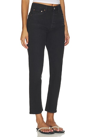 AGOLDE Riley Crop in Black
