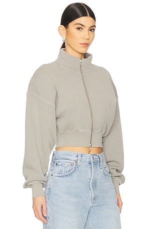 AGOLDE Asta Zip Sweatshirt in Grey