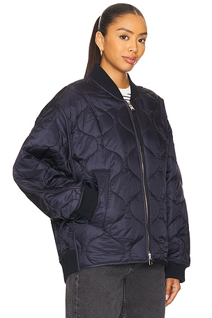 AGOLDE Isla Quilted Jacket in Navy