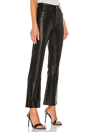 AGOLDE Recycled Leather Relaxed Boot Pant in Black