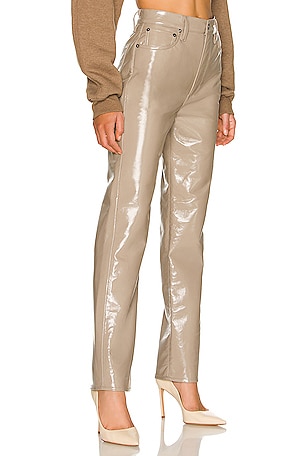 AGOLDE Recycled Leather 90's Pinch Waist in Beige