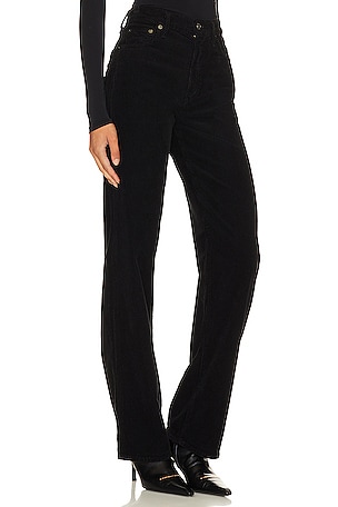 AGOLDE Harper Mid Rise Wide Straight in Black