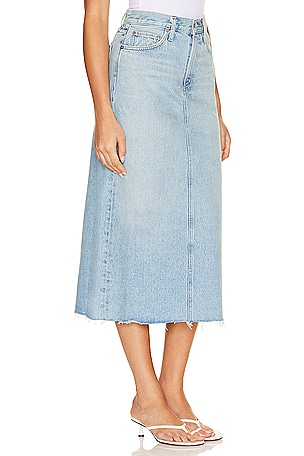 AGOLDE Della Skirt in Denim-Light