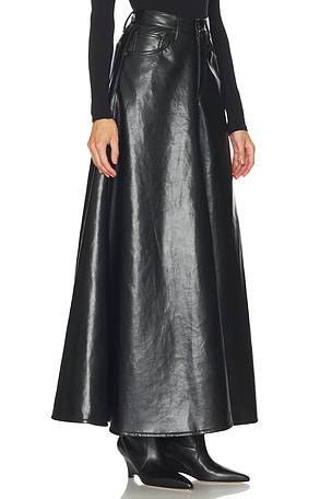 AGOLDE Odin Skirt in Black. Size 34. Also