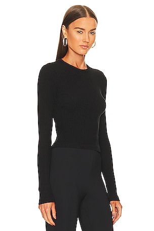 AGOLDE Alma Shrunken Crew Neck Tee in Black