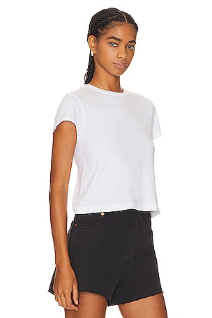 AGOLDE Adine Shrunken Tee in White