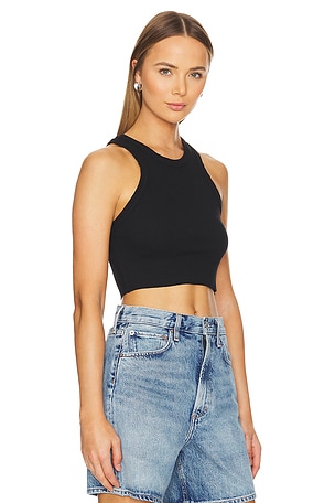 AGOLDE Cropped Bailey Tank in Black