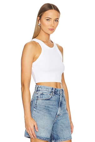 AGOLDE Cropped Bailey Tank in White